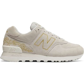 New Balance Wl574nga Blumenmeersalz mit Gold grau