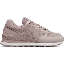 New Balance Wl574nbm Au Lait mit Champagner-Metallic lila