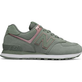 New Balance Wl574nbl-Samen mit Champagner-Metallic grün