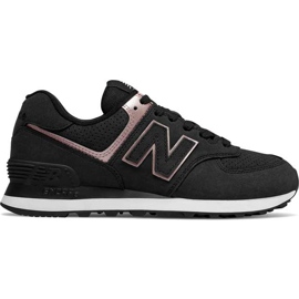 New Balance Wl574nbk Schwarz Mit Champagner Metallic