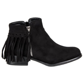 Kayla Boho Wildlederstiefel schwarz