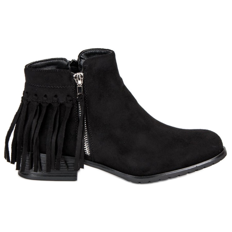 Kayla Boho Wildlederstiefel schwarz