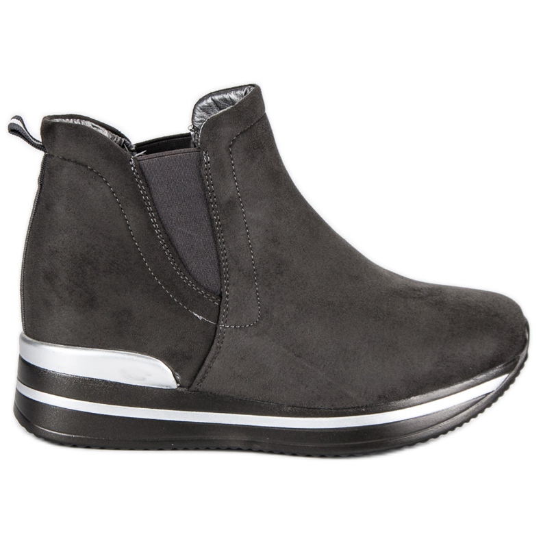 Bestelle Jodhpurstiefel auf der Plattform grau