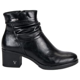 VINCEZA Schwarze Damenstiefel