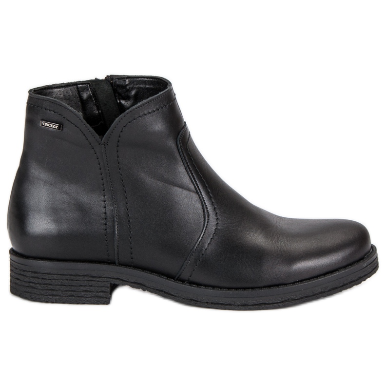 Niedrige Stiefel auf dem VINCEZA-Reißverschluss schwarz