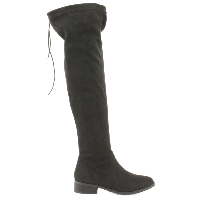 M.Daszyński Schwarze Overknee-Stiefel Daszyński 1602