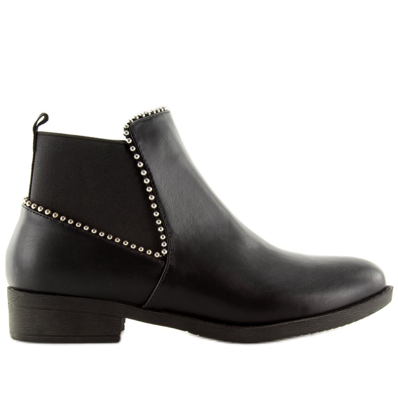 Schwarze Chelsea-Boots für Damen Q-28 Schwarz