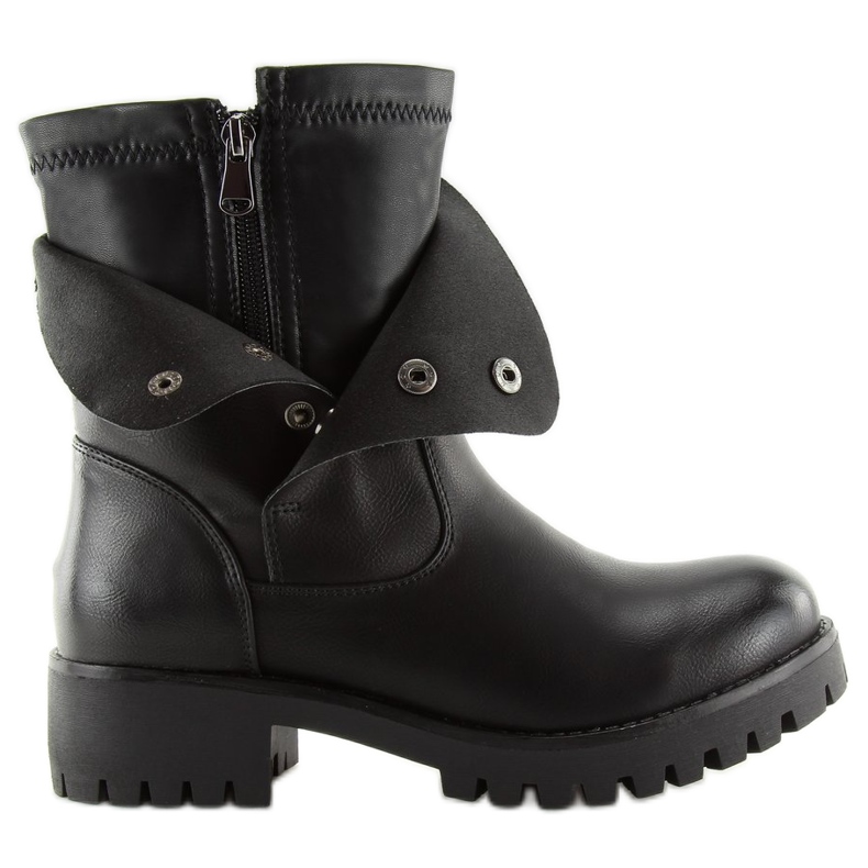 Schwarze Stiefel A89801 Schwarz