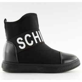 Schwarze Neoprenstiefel XY-38 Schwarz