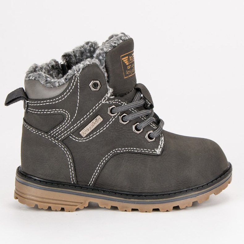 Arrigo Bello Warmer Trapper auf dem Reißverschluss grau