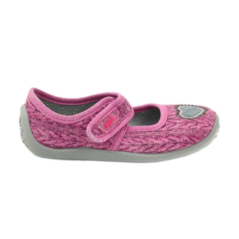Befado Kinderschuhe Ballerinas Hausschuhe 945x325 grau rosa