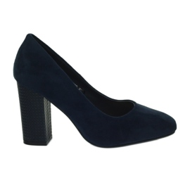 Sergio Leone Marineblaue Wildlederpumps PB200