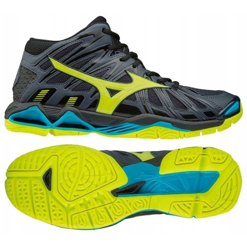 Mizuno Wave Tornado X2 Mid M V1GA181747 Volleyballschuhe schwarz grau