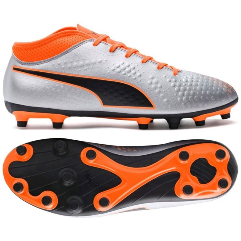 Fußballschuhe Puma One 4 Syn Fg M 104749 01 mehrfarbig silber-