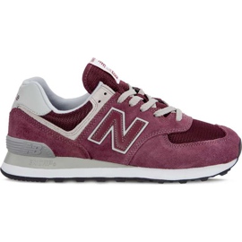 New Balance Wl574er Burgund Mit Weiß mehrfarbig rot