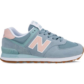 New Balance Wl574flb Summer Dusk Smoke Blue mit Himalaya-Rosa blau