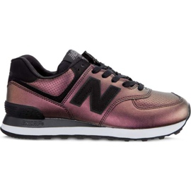 New Balance Wl574ksb Sheen Pack Schwarz lila rosa
