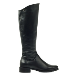Schwarze lange Stiefel Edeo 2206