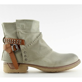 Grau Graue Stiefel für Damen 640-PA Grau