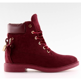 Holzbretter mit Kastanienbrauner Schloss J-8686 Wein rot