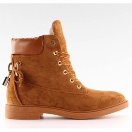 Timbels mit Vorhängeschloss Kamel J-8686 Kamel braun