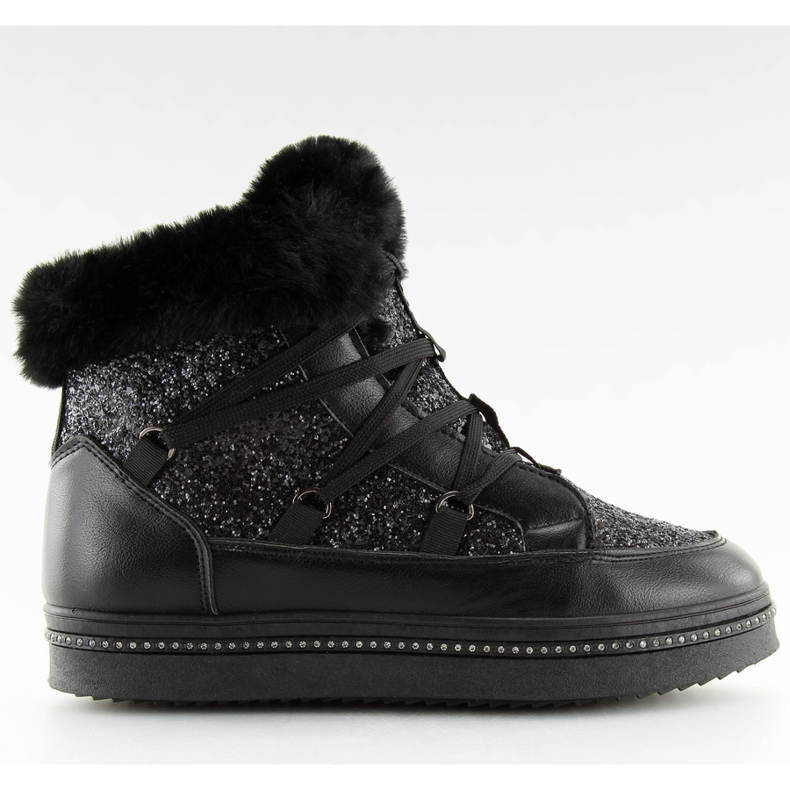 AX05 schwarze Mond-Schneestiefel