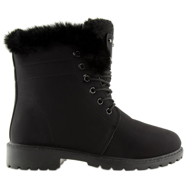 Schwarze isolierte Holzstiefel BL137P Schwarz