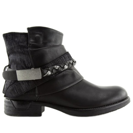 Schwarze schwarze Damenstiefel 210-PA Schwarz
