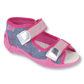 Befado Kinderschuhe 242P084 rosa marineblau