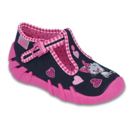 Befado Kinderschuhe 110P330 rosa marineblau