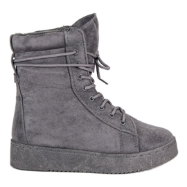 Bello Star Schneestiefel aus Wildleder grau