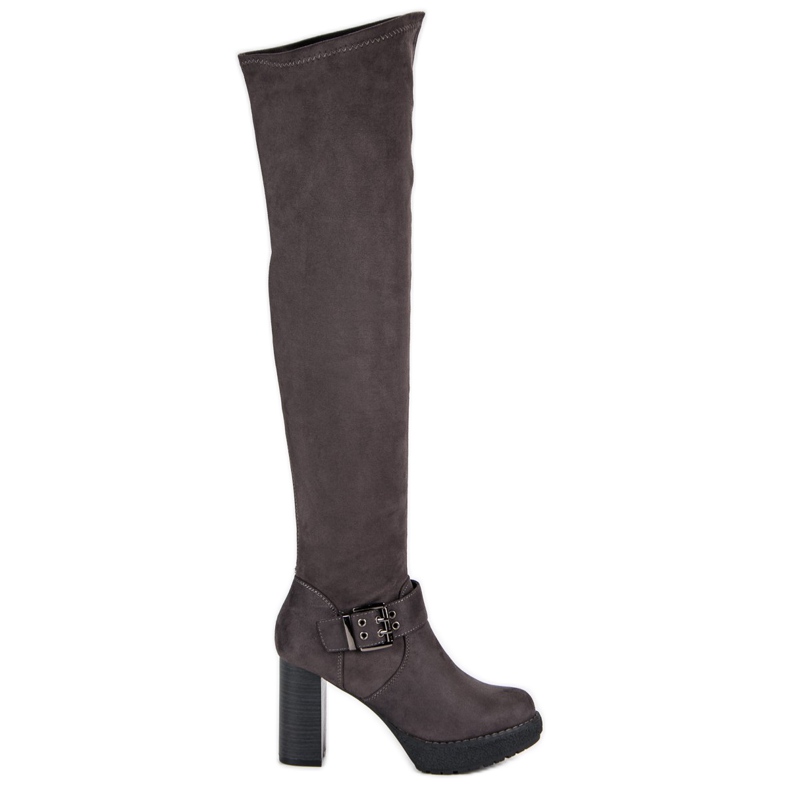 Super Me Overknee-Stiefel grau