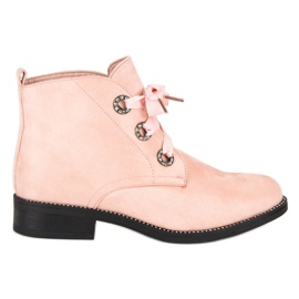Seastar Gebundene Wildlederstiefeletten rosa