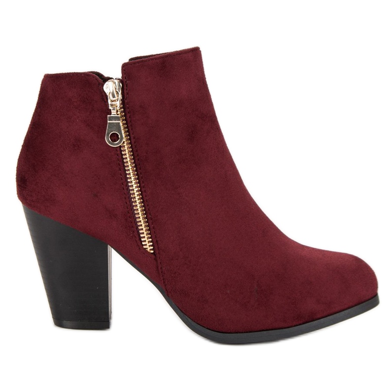 Groto Gogo Wildlederstiefeletten am Pfosten rot