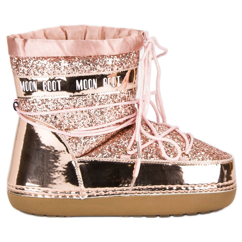 Modische rosa Schneestiefel