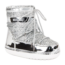 Modische silberne Schneestiefel grau