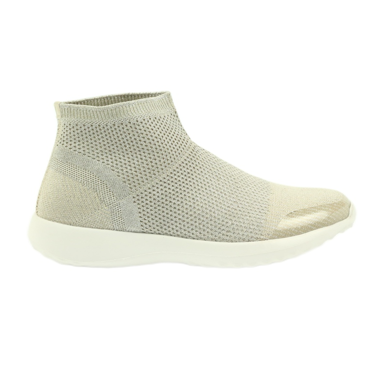 American Club Amerikanische Sportschuhe für Damen 17044 beige silber- gelb