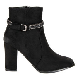 Wildleder-Stiefeletten von VINCEZA schwarz