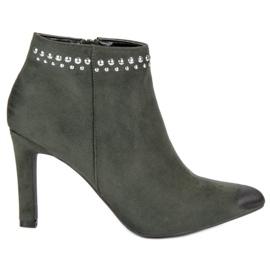 Wildlederstiefel auf dem VINCEZA High Heel grün