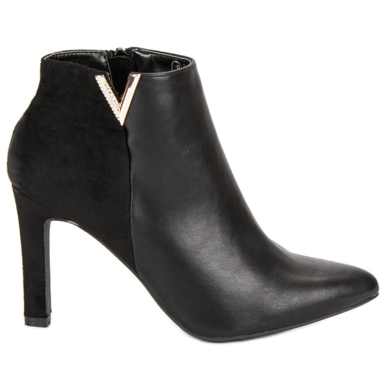 Schwarze Stiefeletten aus Vinceza mit hohem Absatz