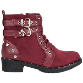 Clowse Modische Arbeitsstiefel rot