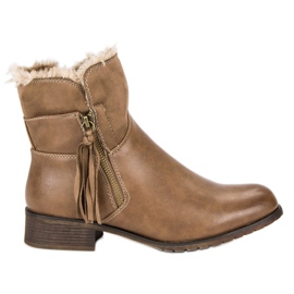 Forever Folie Warme Damenstiefel braun