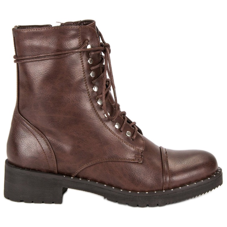 Anesia Paris Braune gebundene Stiefel