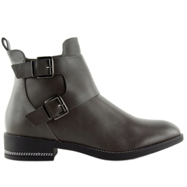 Graue Chelsea Boots für Damen C-7173 Grau