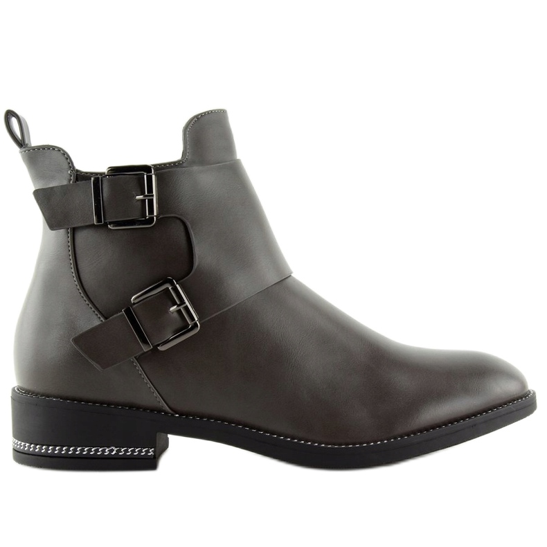 Graue Chelsea Boots für Damen C-7173 Grau