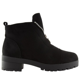 Schwarz 2017-3 Schwarze Stiefel mit hohen Sohlen