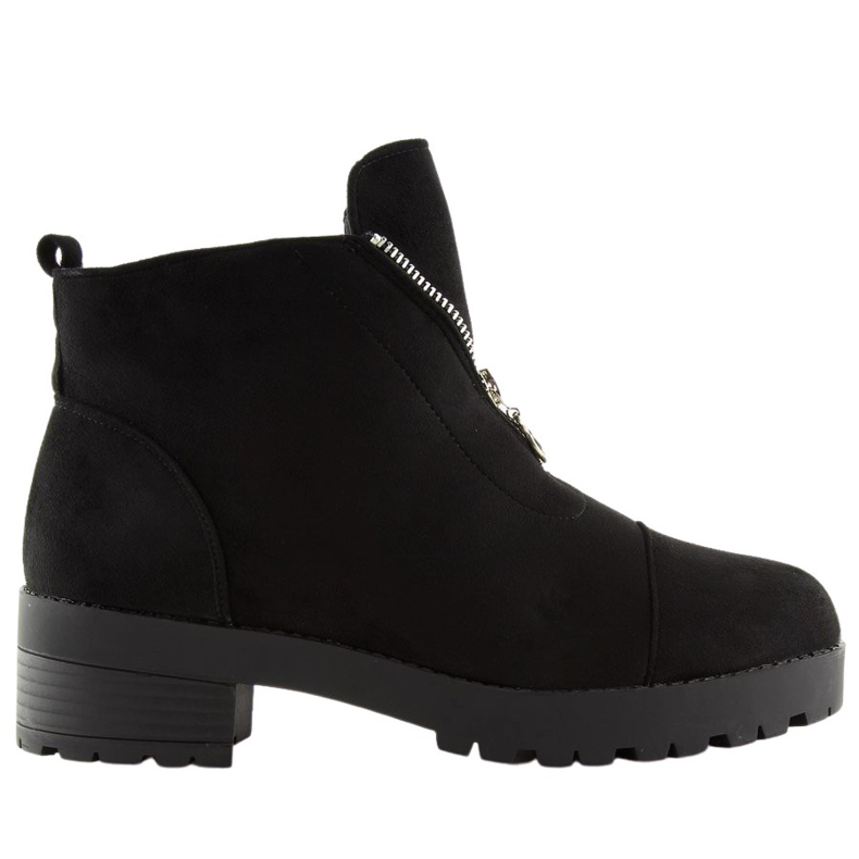 Schwarz 2017-3 Schwarze Stiefel mit hohen Sohlen