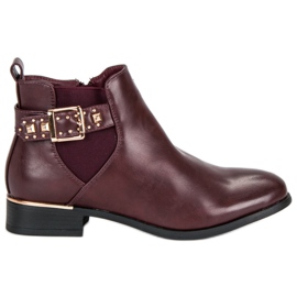 Anesia Paris Bordeauxrote Chelsea-Stiefel