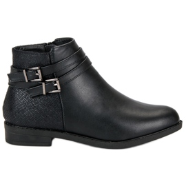 Anesia Paris Damen niedrige Stiefel schwarz
