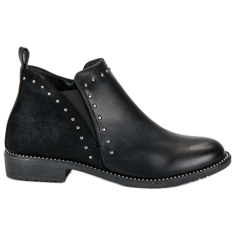 Damen niedrige Stiefel schwarz